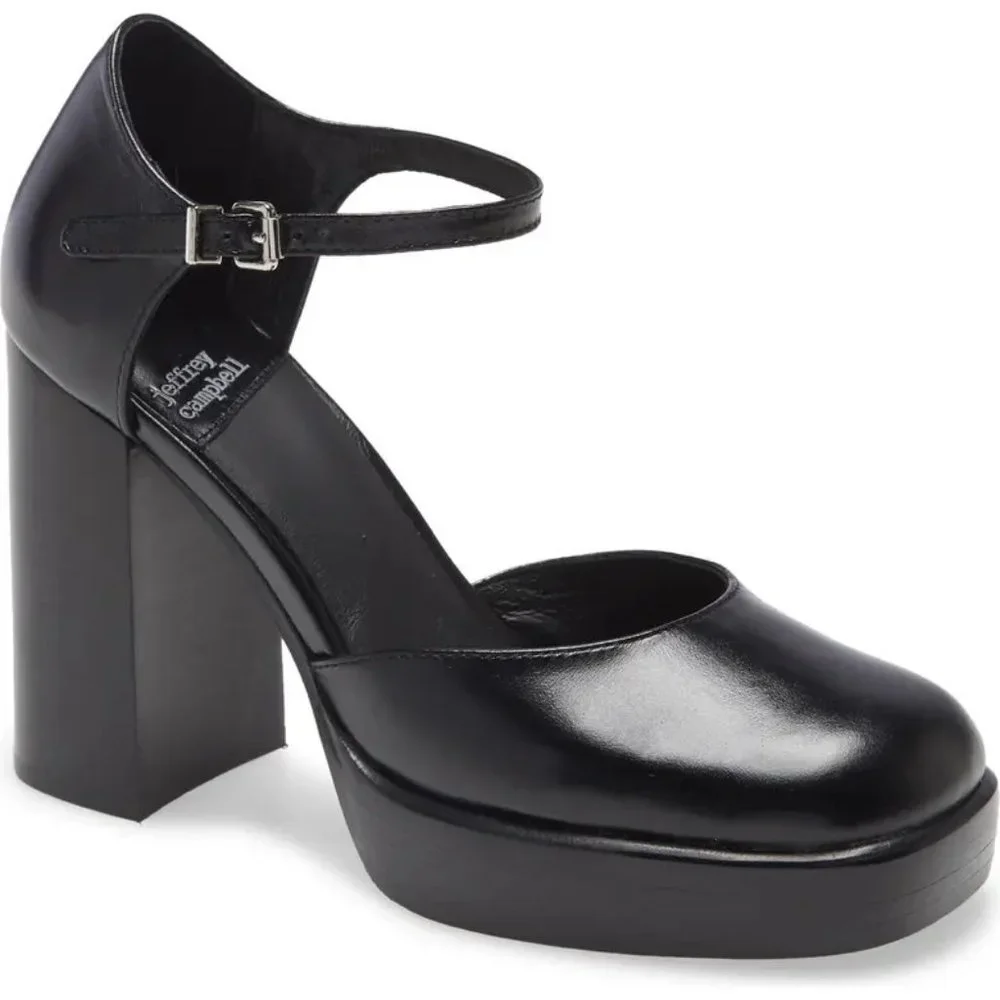 NEW Jeffrey Campbell Star-Man Platform Black Size 11 Goth